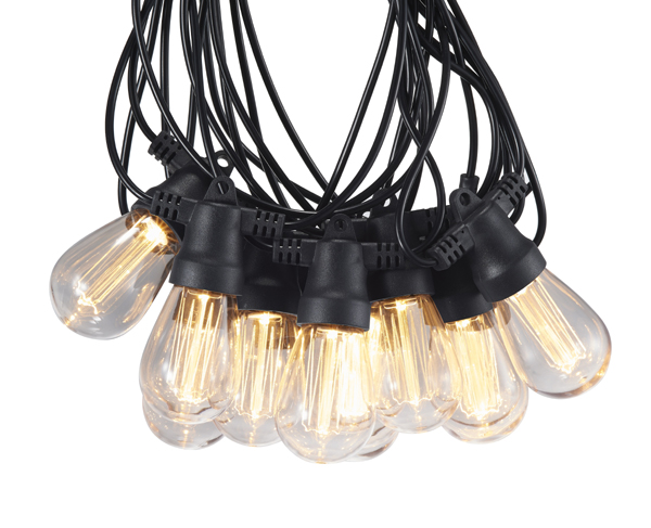 Commercial grade, outdoor on-line edison led string light for patio and balcony