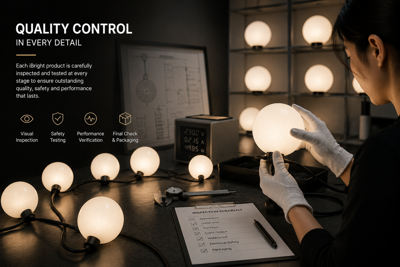 iBright commercial lighting quality control