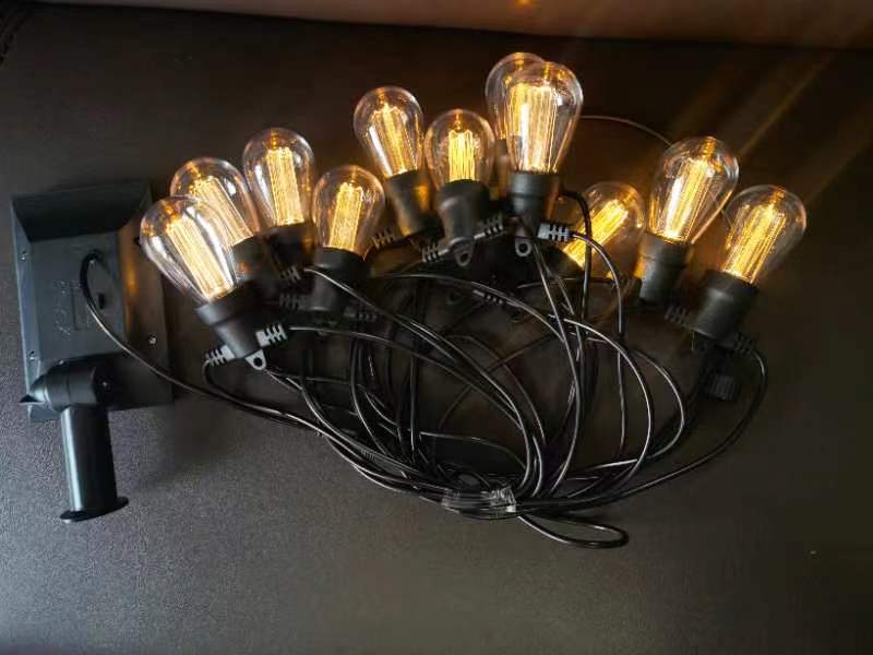 Patented outdoor solar smart Led edison string light, with TUYA smart home control, Alexa, Siri, Google Home